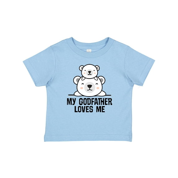Inktastic My Godfather Loves Me Godson Bear Boys or Girls Baby T-Shirt