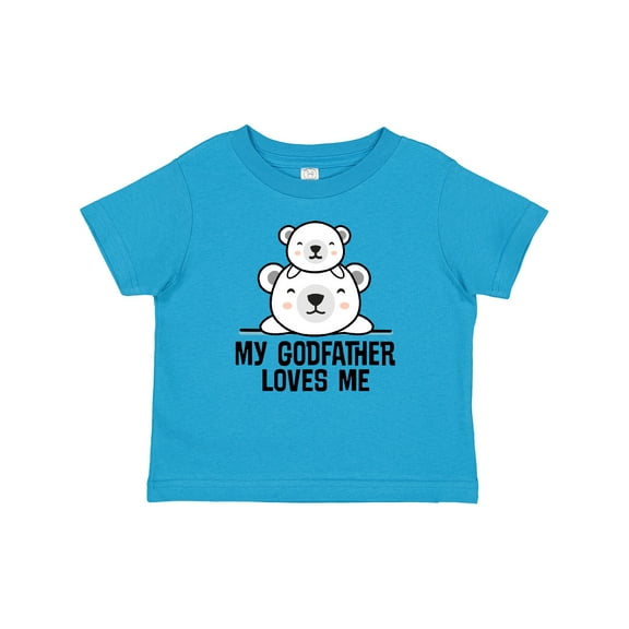 Inktastic My Godfather Loves Me Godson Bear Boys or Girls Baby T-Shirt