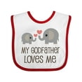 thumbnail image 1 of Inktastic My Godfather Loves Me Godson Boys or Girls Baby Bib, 1 of 4
