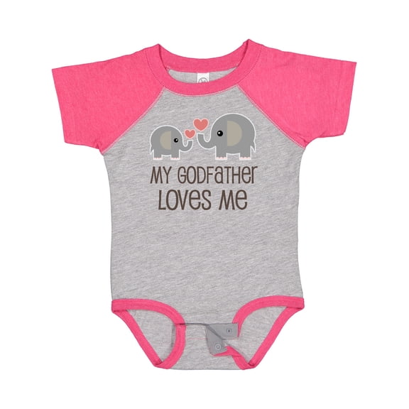 Inktastic My Godfather Loves Me Godson Boys or Girls Baby Bodysuit