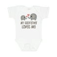 thumbnail image 1 of Inktastic My Godfather Loves Me Godson Boys or Girls Baby Bodysuit, 1 of 5
