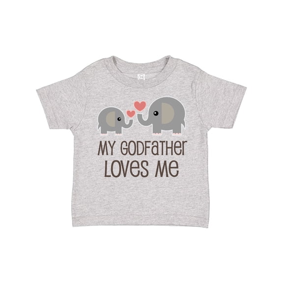 Inktastic My Godfather Loves Me Godson Boys or Girls Toddler T-Shirt