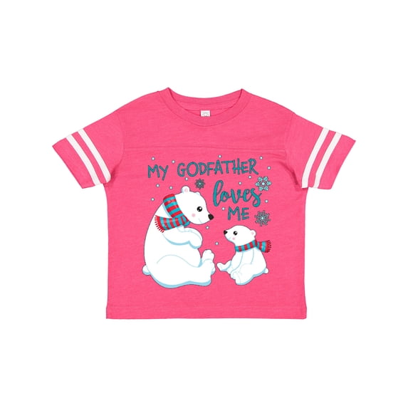 Inktastic My Godfather Loves Me- cute polar bears Boys or Girls Toddler T-Shirt