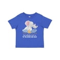 thumbnail image 1 of Inktastic My Godfather Loves me to the Moon and Back Elephant Family Boys or Girls Baby T-Shirt, 1 of 5