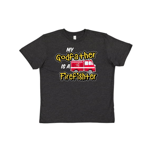 Inktastic My Godfather is a Firefighter with Fire Truck Youth T-Shirt
