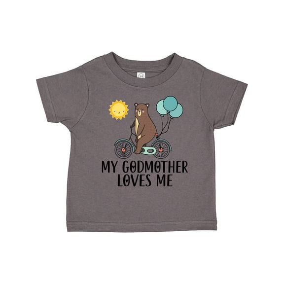 Inktastic My Godmother Loves Me Bear Boys or Girls Toddler T-Shirt