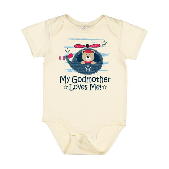 Inktastic My Godmother Loves Me Boys Boys Baby Bodysuit
