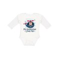 thumbnail image 1 of Inktastic My Godmother Loves Me Boys Boys Long Sleeve Baby Bodysuit, 1 of 5
