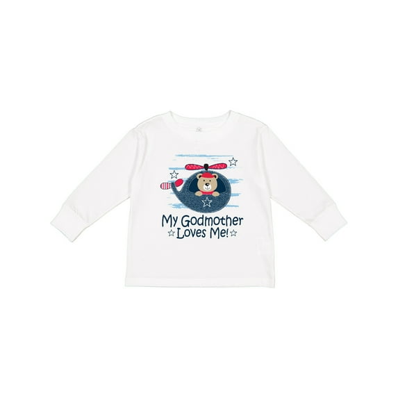 Inktastic My Godmother Loves Me Boys Boys Long Sleeve Toddler T-Shirt