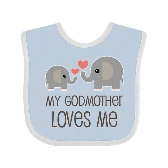 Inktastic My Godmother Loves Me Boys or Girls Baby Bib