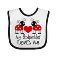 thumbnail image 1 of Inktastic My Godmother Loves Me Boys or Girls Baby Bib, 1 of 4
