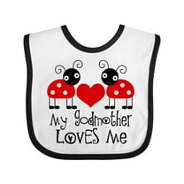 Inktastic My Godmother Loves Me Boys or Girls Baby Bib