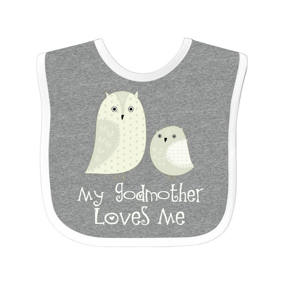Inktastic My Godmother Loves Me Boys or Girls Baby Bib