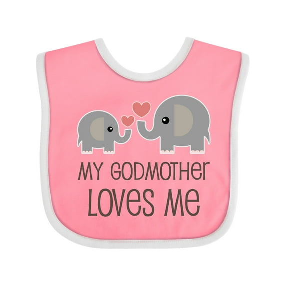 Inktastic My Godmother Loves Me Boys or Girls Baby Bib