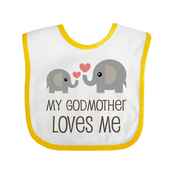 Inktastic My Godmother Loves Me Boys or Girls Baby Bib