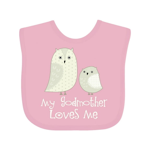 Inktastic My Godmother Loves Me Boys or Girls Baby Bib