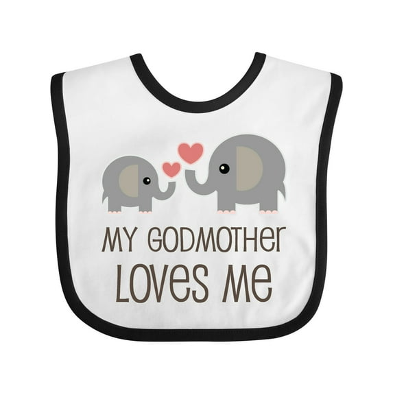 Inktastic My Godmother Loves Me Boys or Girls Baby Bib