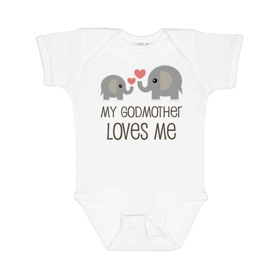 Inktastic My Godmother Loves Me Boys or Girls Baby Bodysuit