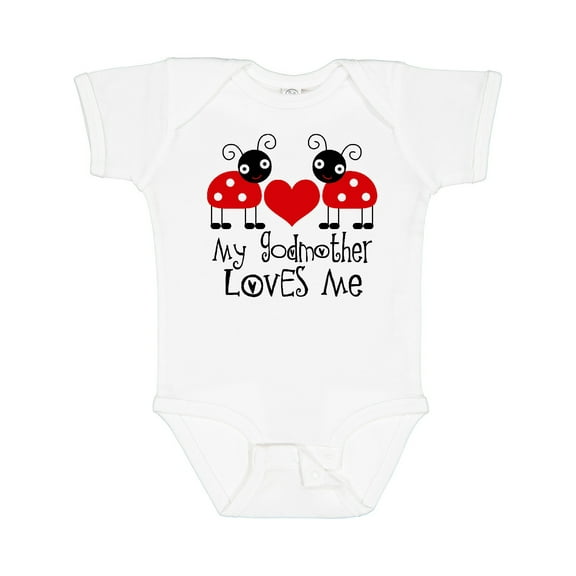 Inktastic My Godmother Loves Me Boys or Girls Baby Bodysuit