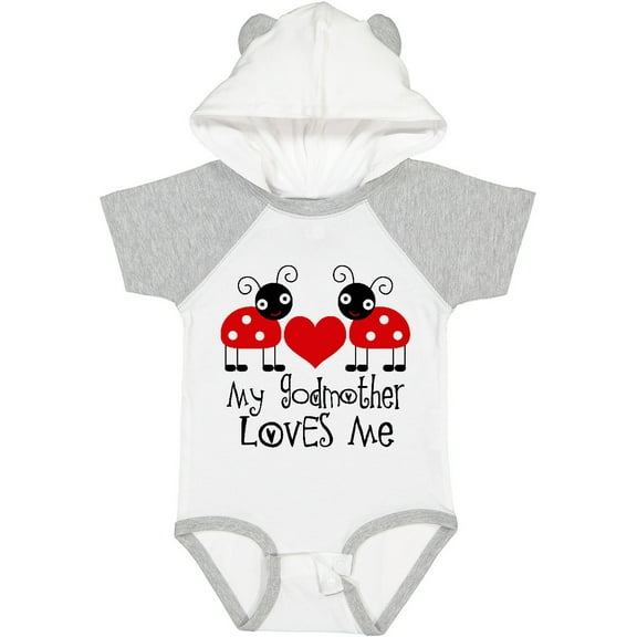 Inktastic My Godmother Loves Me Boys or Girls Baby Bodysuit