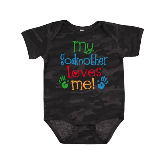 Inktastic My Godmother Loves Me Boys or Girls Baby Bodysuit