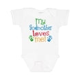 thumbnail image 1 of Inktastic My Godmother Loves Me Boys or Girls Baby Bodysuit, 1 of 5