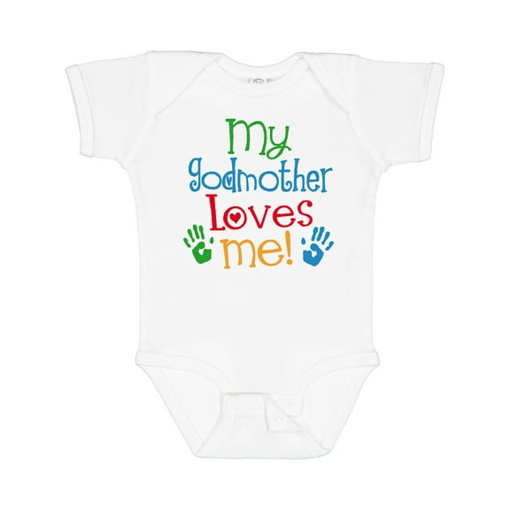 Inktastic My Godmother Loves Me Boys or Girls Baby Bodysuit
