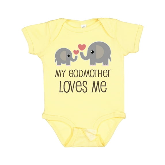 Inktastic My Godmother Loves Me Boys or Girls Baby Bodysuit