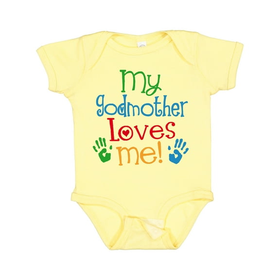 Inktastic My Godmother Loves Me Boys or Girls Baby Bodysuit