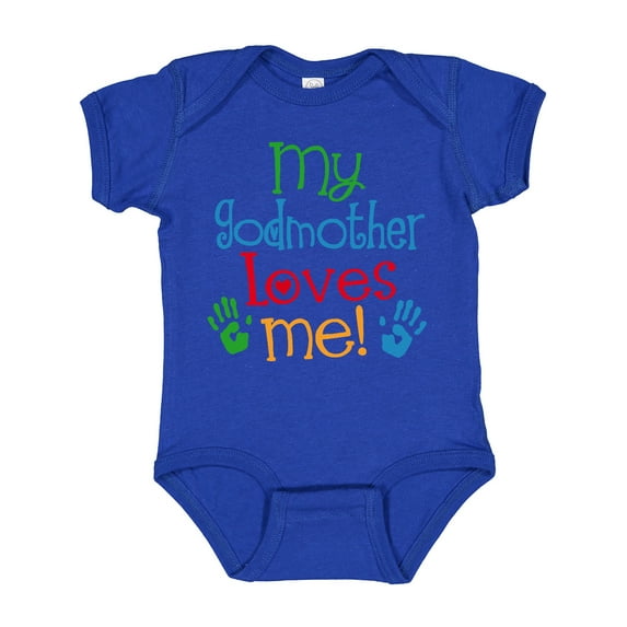 Inktastic My Godmother Loves Me Boys or Girls Baby Bodysuit