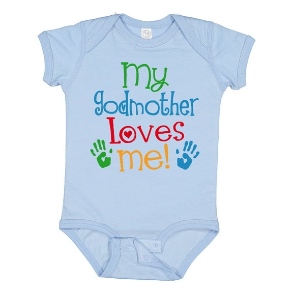 Inktastic My Godmother Loves Me Boys or Girls Baby Bodysuit