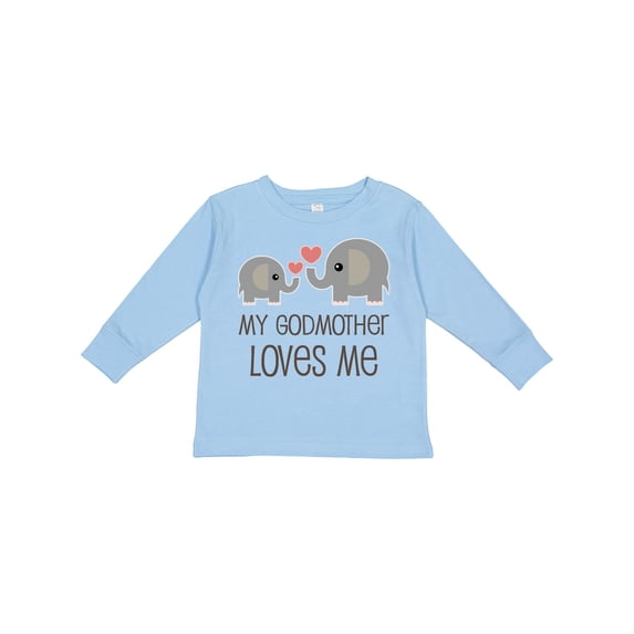 Inktastic My Godmother Loves Me Boys or Girls Long Sleeve Toddler T-Shirt