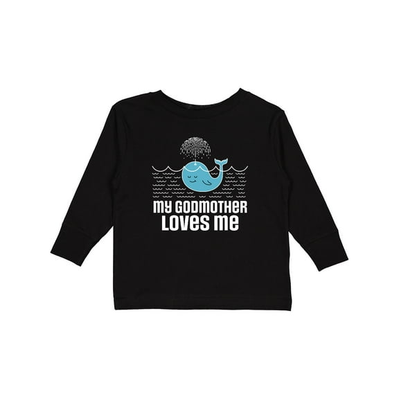Inktastic My Godmother Loves Me Boys or Girls Long Sleeve Toddler T-Shirt