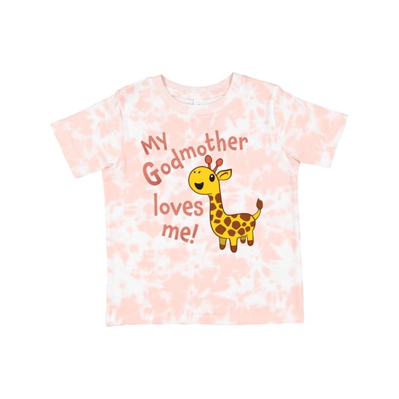 Inktastic My Godmother Loves Me Cute Giraffe Boys or Girls Toddler T-Shirt
