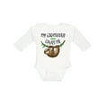 thumbnail image 1 of Inktastic My Godmother Loves Me Cute Sloth and Baby Boys or Girls Long Sleeve Baby Bodysuit, 1 of 5