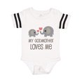 thumbnail image 1 of Inktastic My Godmother Loves Me Gift Baby Boy or Baby Girl Bodysuit, 1 of 4