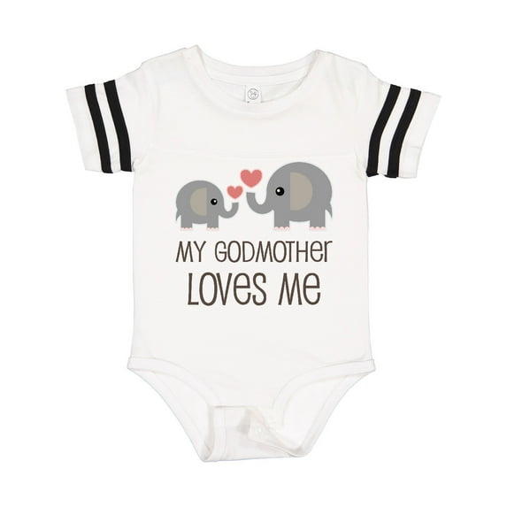 Inktastic My Godmother Loves Me Gift Baby Boy or Baby Girl Bodysuit