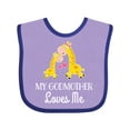 thumbnail image 1 of Inktastic My Godmother Loves Me Giraffe Boys or Girls Baby Bib, 1 of 4
