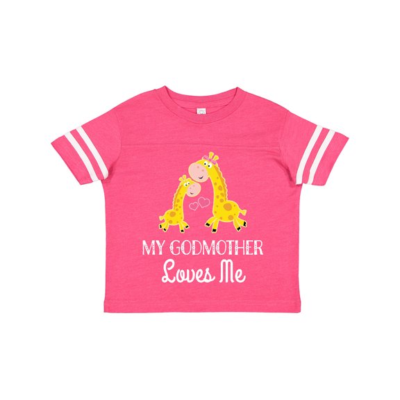 Inktastic My Godmother Loves Me Giraffe Boys or Girls Toddler T-Shirt