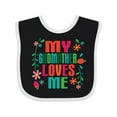 thumbnail image 1 of Inktastic My Godmother Loves Me Girls Girls Baby Bib, 1 of 4