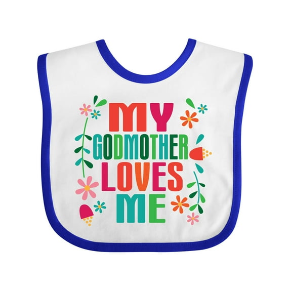 Inktastic My Godmother Loves Me Girls Girls Baby Bib