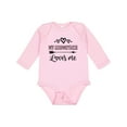 thumbnail image 1 of Inktastic My Godmother Loves Me Girls Girls Long Sleeve Baby Bodysuit, 1 of 5