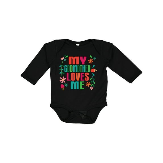 Inktastic My Godmother Loves Me Girls Girls Long Sleeve Baby Bodysuit