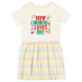 thumbnail image 1 of Inktastic My Godmother Loves Me Girls Girls Toddler Dress, 1 of 5