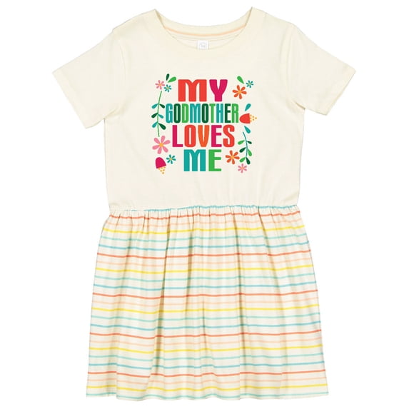 Inktastic My Godmother Loves Me Girls Girls Toddler Dress