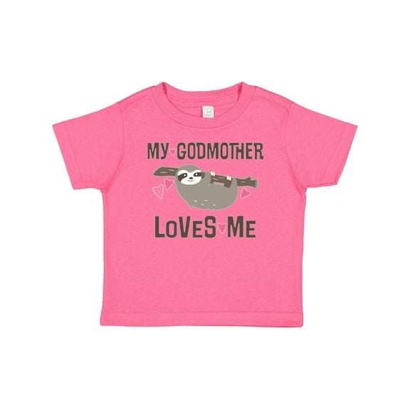 Inktastic My Godmother Loves Me Girls Sloth Girls Baby T-Shirt