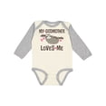 thumbnail image 1 of Inktastic My Godmother Loves Me Girls Sloth Girls Long Sleeve Baby Bodysuit, 1 of 5