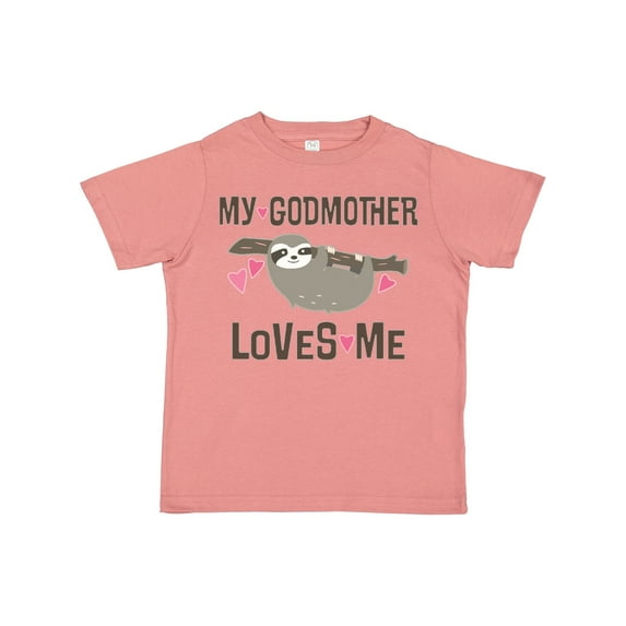 Inktastic My Godmother Loves Me Girls Sloth Girls Toddler T-Shirt