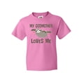 thumbnail image 1 of Inktastic My Godmother Loves Me Girls Sloth Youth T-Shirt, 1 of 5