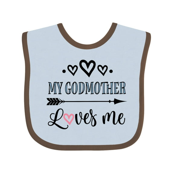 Inktastic My Godmother Loves Me Godchild Boys or Girls Baby Bib